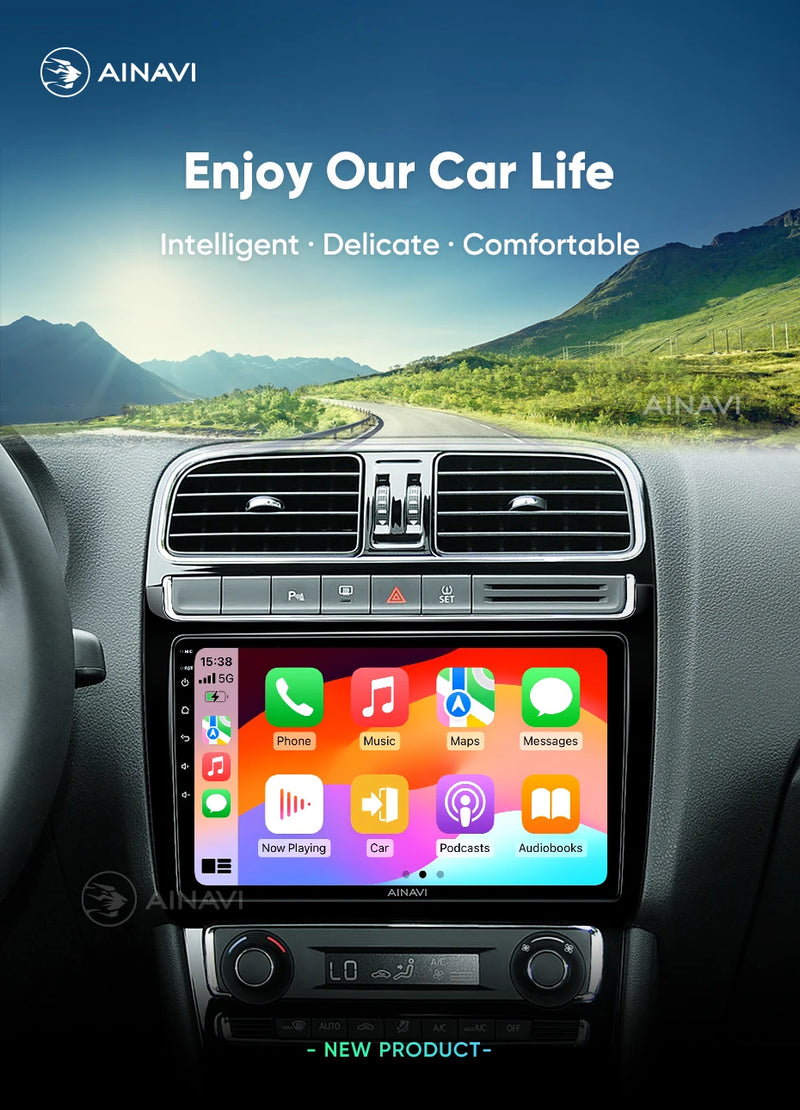 Autoradio CarPlay Volkswagen Polo 5 (2008-2020) – Écran 9 pouces, sans fil, jusqu'à 8 Go + 256 Go, vue 10
