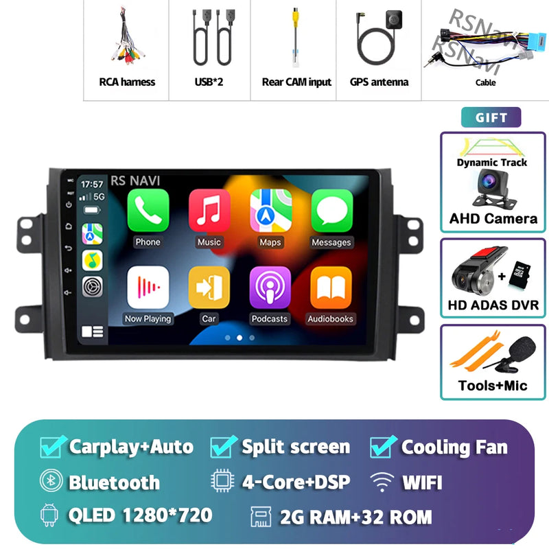 Autoradio CarPlay Suzuki SX4 (2006-2013) – Écran 9 pouces sans fil, jusqu'à 12 Go + 256 Go, vue 39