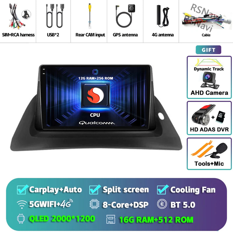 Autoradio CarPlay Renault Kangoo (2009-2018) – Écran 9 pouces, Android 16, jusqu'à 16 Go + 512 Go, vue 35