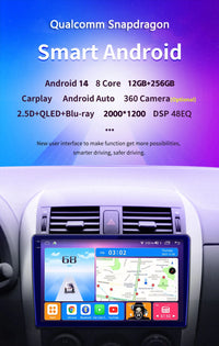 Autoradio CarPlay Suzuki SX4 (2006-2013) – Écran 9 pouces sans fil, jusqu'à 12 Go + 256 Go, vue 8