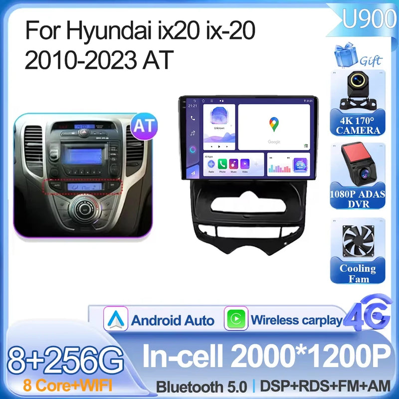 Autoradio CarPlay Hyundai ix20 (2010-2023) – Écran 9 pouces, jusqu'à 12 Go + 256 Go, vue 53
