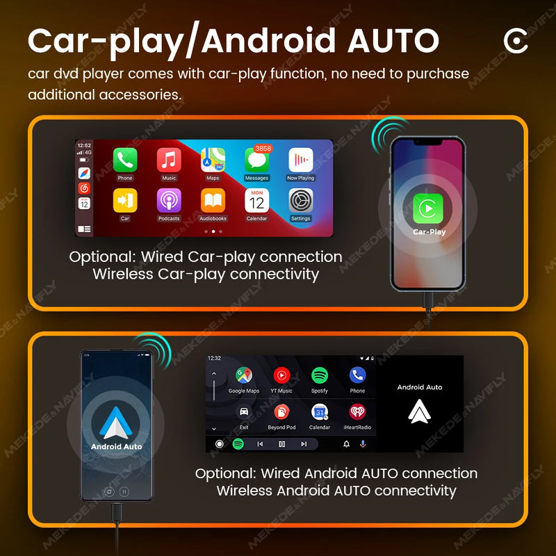 Autoradio 1 DIN CarPlay Universel 6,86 Pouces – Filaire ou Sans Fil, Bluetooth, vue 4