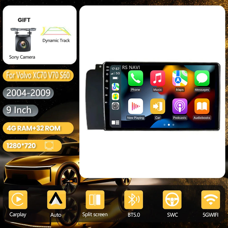 Autoradio CarPlay Volvo XC70, V70 et S60 (2004-2009) – Écran 9 pouces, jusqu'à 16 Go + 256 Go, vue 20