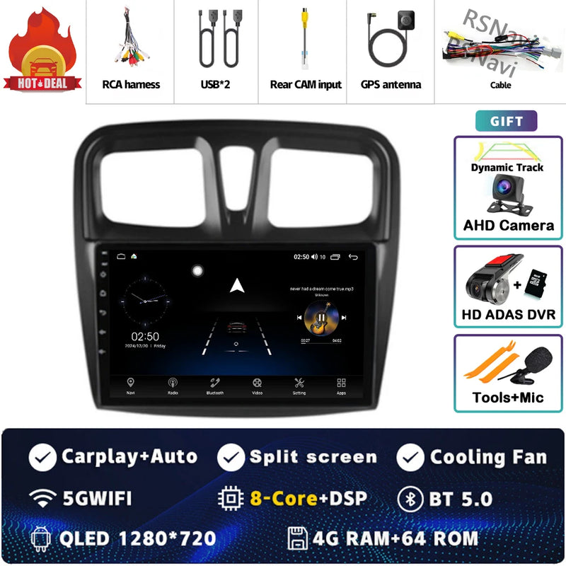 Autoradio CarPlay Dacia Sandero et Logan 2 (2014-2019) – Écran 9 pouces, jusqu'à 12 Go + 256 Go, vue 26