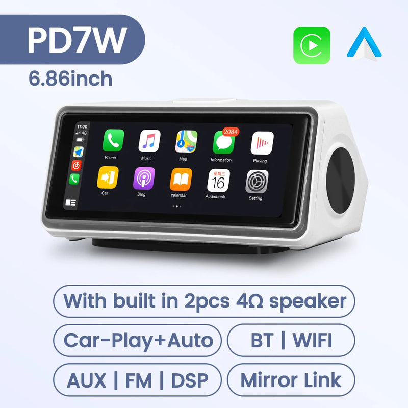 Écran CarPlay Portable Universel – 6,86 ou 10,26 Pouces, Sans Fil, FM et AUX, vue 45