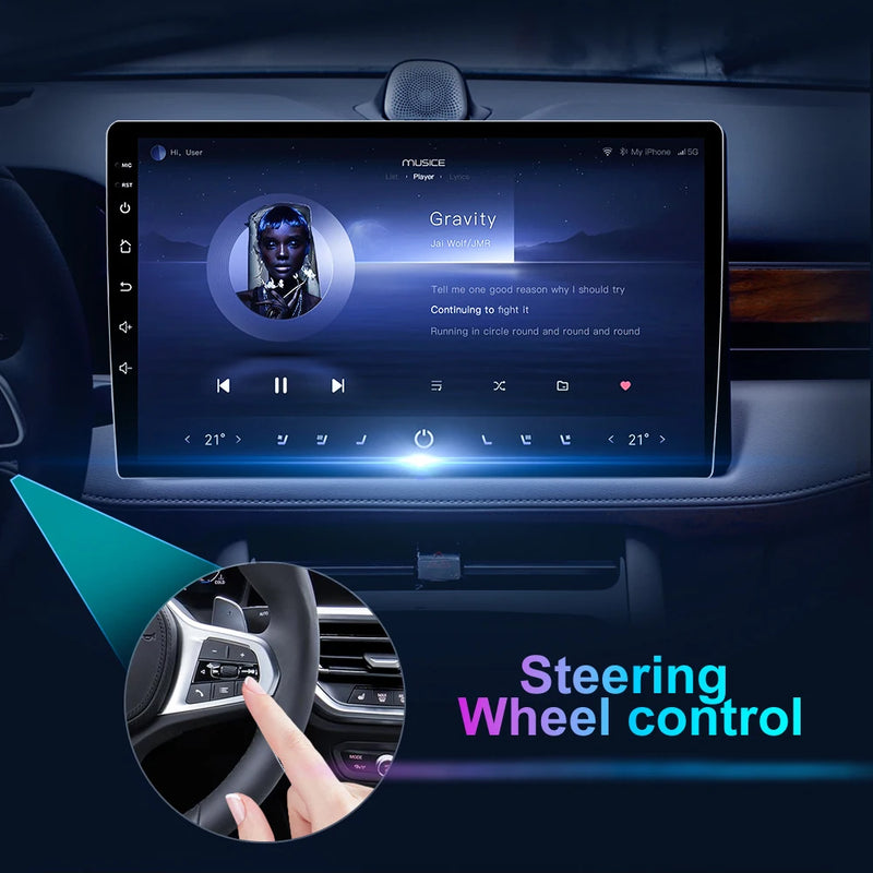 Autoradio CarPlay Peugeot 407 (2004-2011) – Écran 9 pouces, option écran 2K, jusqu'à 12 Go + 256 Go, vue 4