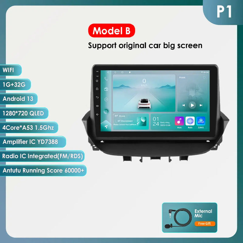 Autoradio CarPlay Renault Laguna 2 (2001-2007) – Écran 9 pouces, sans fil, vue 21