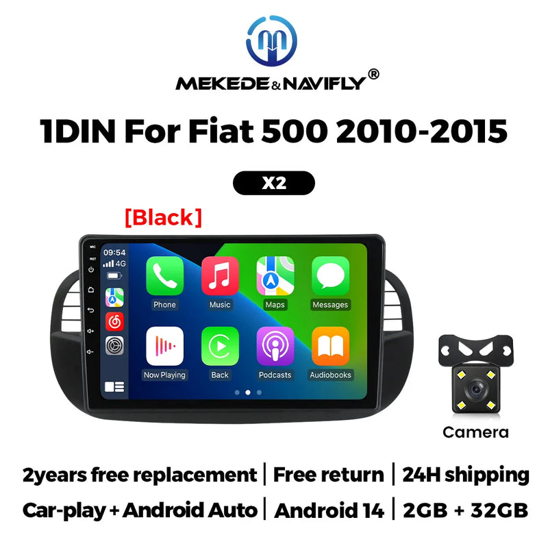 Autoradio CarPlay Fiat 500 (2010-2015) – Écran 9 pouces IPS, Android 14, jusqu'à 2 Go + 32 Go, vue 42