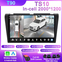 Autoradio CarPlay Mazda 3 (2004-2009) – Écran 9 pouces sans fil, 4G, jusqu'à 12 Go + 256 Go, vue 9