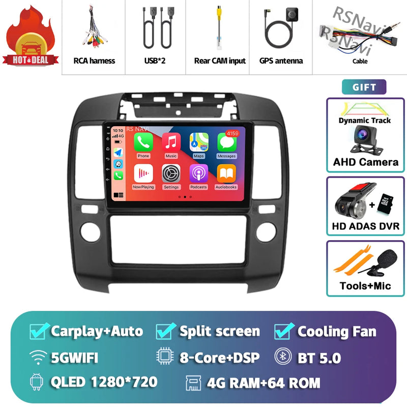 Autoradio CarPlay Nissan Navara D40 (2004-2010) – Écran 9 pouces, Android 16, vue 26