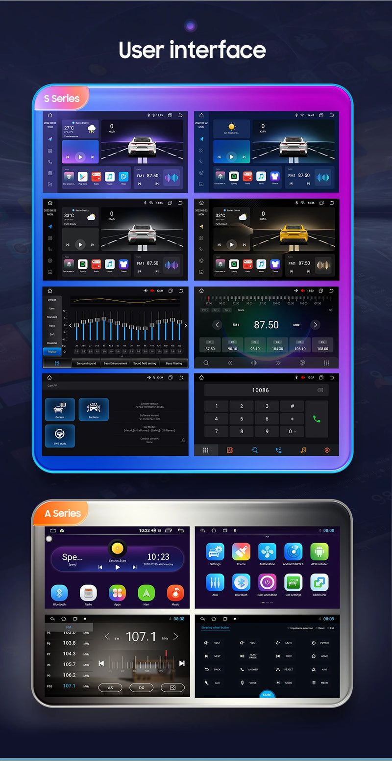 Autoradio CarPlay Ford Focus, Mondeo, S-Max et Kuga (2003-2012) – Écran 7 pouces, 2 DIN, vue 11