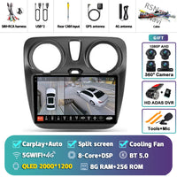 Autoradio CarPlay Renault Lodgy et Dacia Dokker (2012-2021) – Écran 9 pouces, Android 16, vue 9