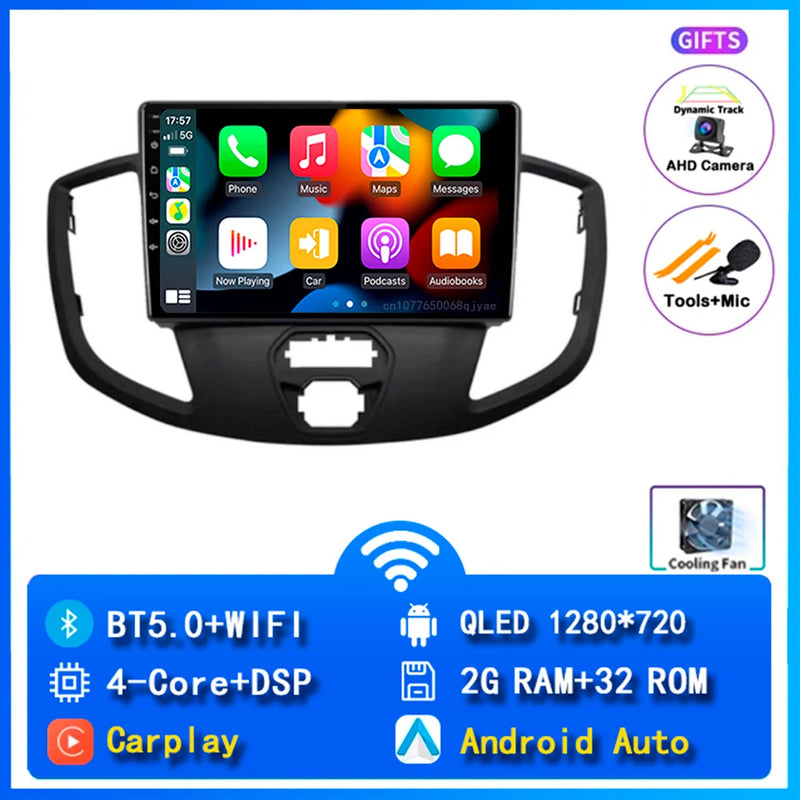 Autoradio CarPlay Ford Transit (2015-2018) – Écran 9 pouces, 4G, jusqu'à 12 Go + 256 Go, vue 7