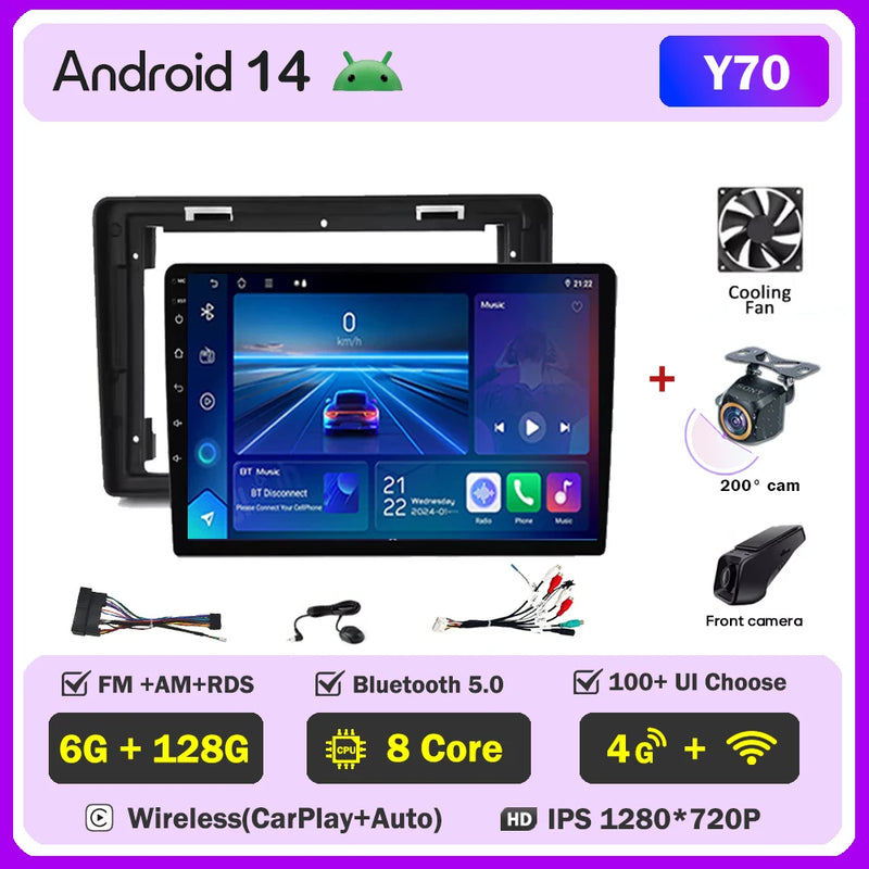Autoradio CarPlay Citroën C2 et C3 (2001-2010) – Écran IPS 9 pouces, option écran 2K, jusqu'à 12 Go + 256 Go, vue 43