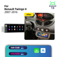 Autoradio CarPlay Renault Twingo 2 (2007-2016) – Écran 6,86 pouces 1 DIN, jusqu'à 4 Go + 64 Go