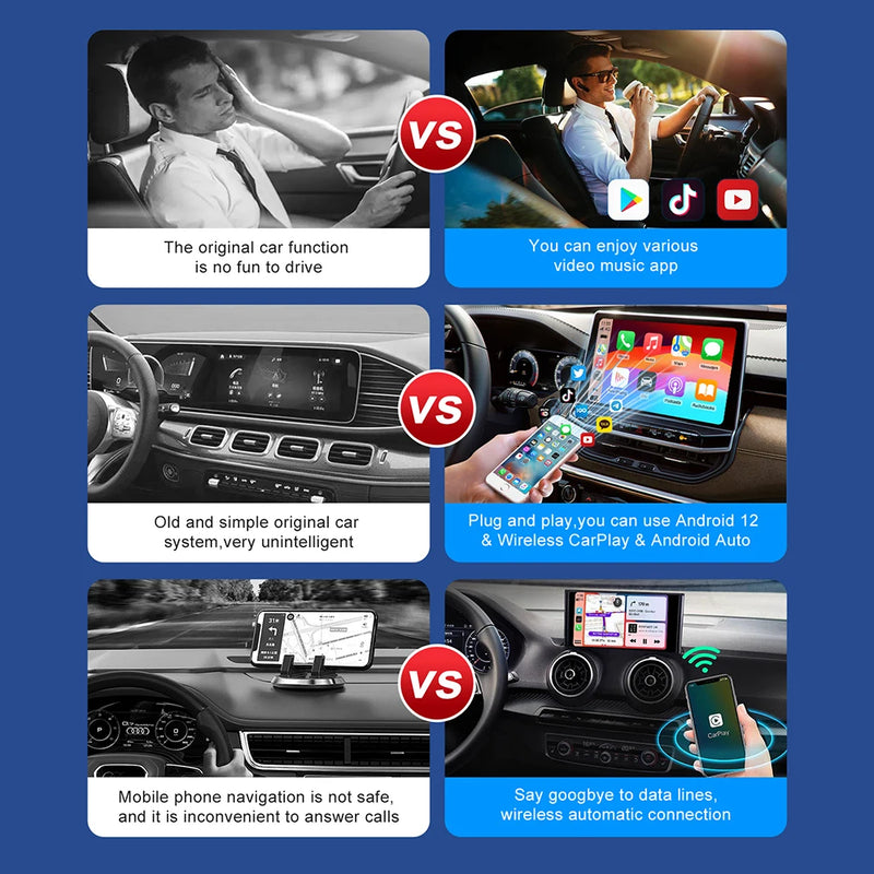 Adaptateur CarPlay Sans Fil AI Box Renault et Duster – Android 13, Wi-Fi seul, vue 3
