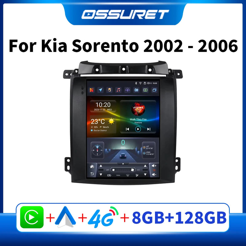 Autoradio CarPlay Kia Sorento BL (2002-2006) – Écran vertical 9,7 pouces