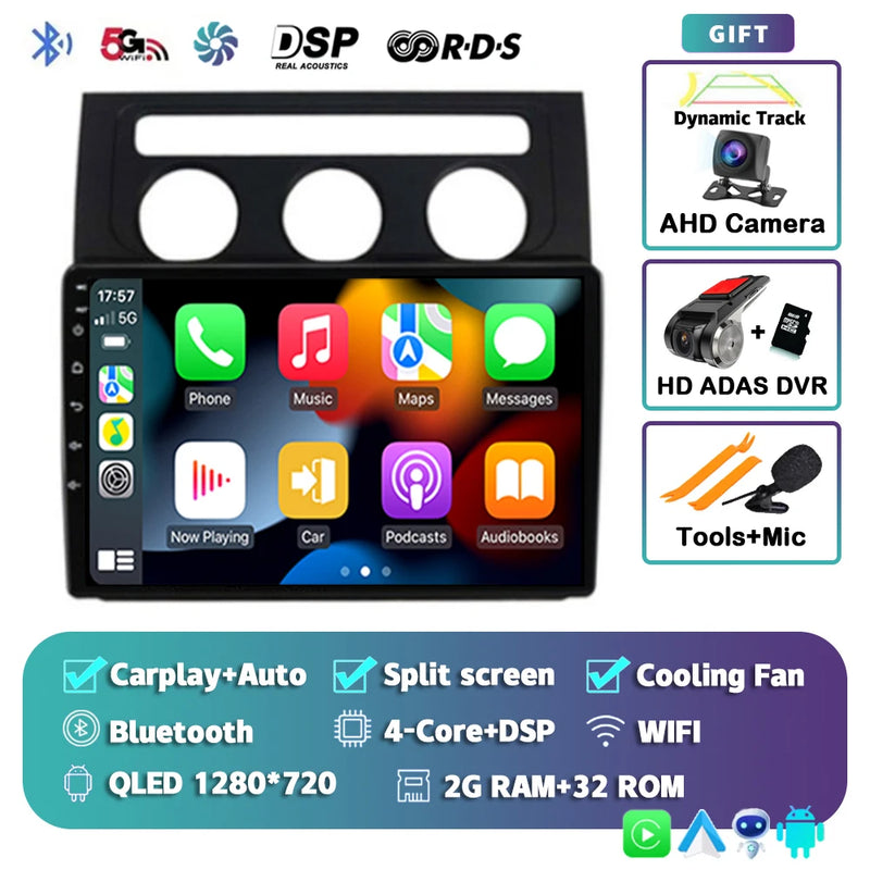 Autoradio CarPlay Volkswagen Touran 1 (2003-2010) – Écran 2K 9 pouces, Android 16, vue 24