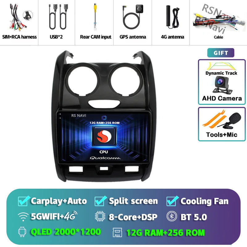 Autoradio CarPlay Dacia Duster (2015-2021) – Écran 9 pouces, Android 16, jusqu'à 16 Go + 512 Go, vue 42