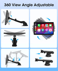 Écran CarPlay Universel Sans Fil 7, 8 ou 9 Pouces – Support Magnétique et Ventouse, vue 24