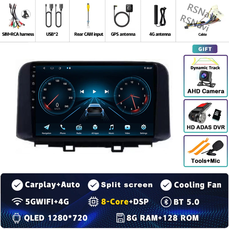 Autoradio CarPlay Hyundai Kona (2018-2022) – Écran 9 pouces, jusqu'à 16 Go + 512 Go, vue 26