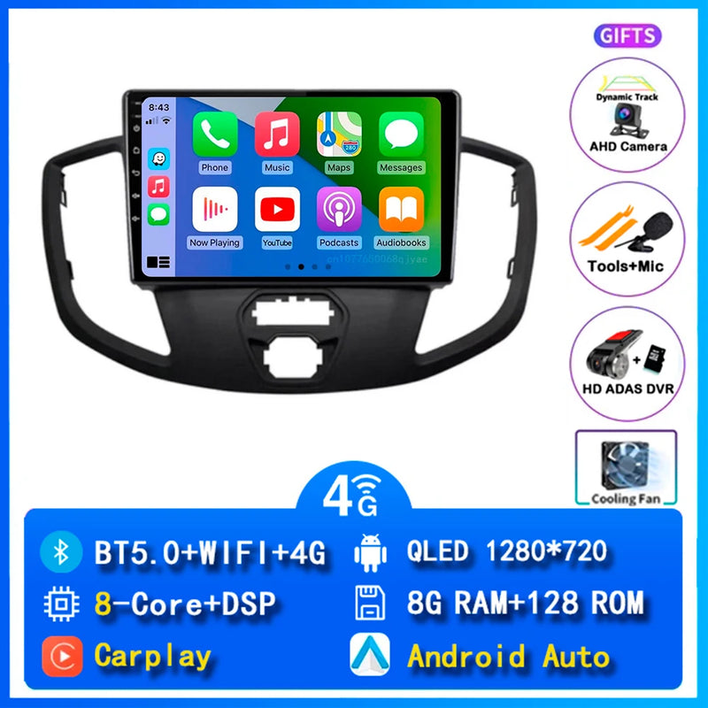 Autoradio CarPlay Ford Transit (2015-2018) – Écran 9 pouces, 4G, jusqu'à 12 Go + 256 Go, vue 19