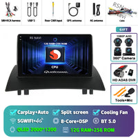 Autoradio CarPlay Renault Mégane 2 (2002-2009) – Écran 9 pouces, jusqu'à 16 Go + 512 Go, vue 41