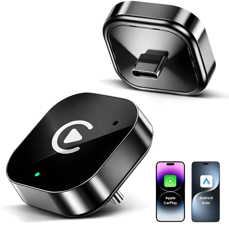 Adaptateur CarPlay Sans Fil USB-C 2 en 1 – CarPlay et Android Auto, 29 mm, Wi-Fi 5 GHz