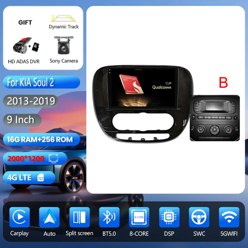 Autoradio CarPlay Kia Soul 2 (2013-2019) – Écran 9 pouces, jusqu'à 16 Go + 256 Go, vue 47