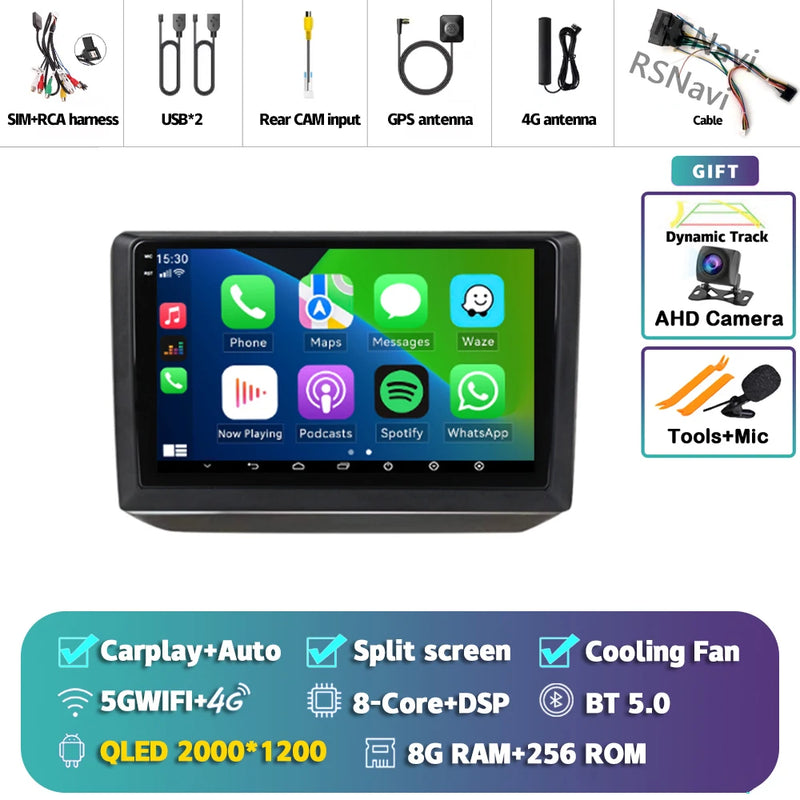 Autoradio CarPlay Skoda Fabia 2 (2007-2014) – Écran QLED, jusqu'à 16 Go + 512 Go, vue 7
