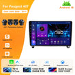Autoradio CarPlay Peugeot 407 (2004-2011) – Écran 9 pouces, option écran 2K, jusqu'à 12 Go + 256 Go