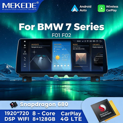 Autoradio Android BMW Série 7 F01 F02 CarPlay Sans Fil