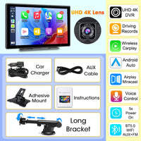 Écran CarPlay Portable 10,1 Pouces – Sans Fil, Dashcam 4K en Option, vue 31