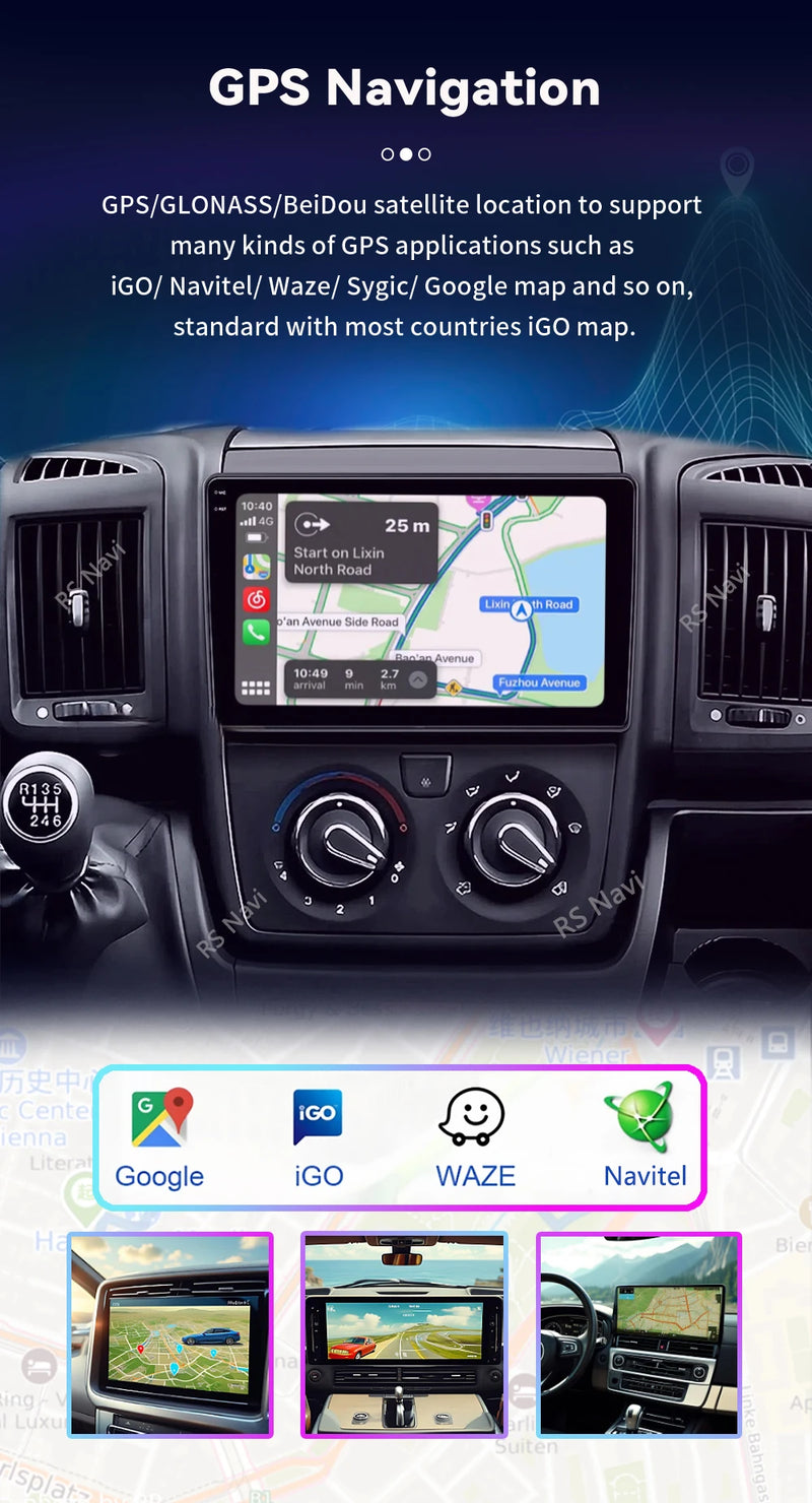 Autoradio CarPlay Fiat Ducato, Peugeot Boxer et Citroën Jumper (2007-2015) – Écran 9 pouces, jusqu'à 16 Go + 256 Go, vue 22