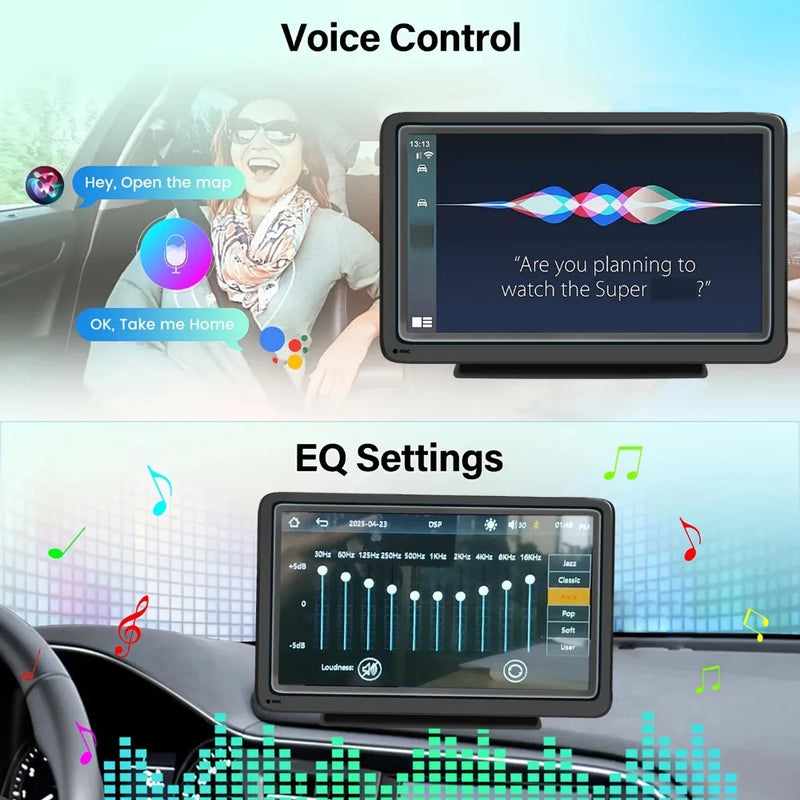 Écran CarPlay Portable Universel 7 Pouces – Sans Fil ou Filaire, Mirror Link, vue 3