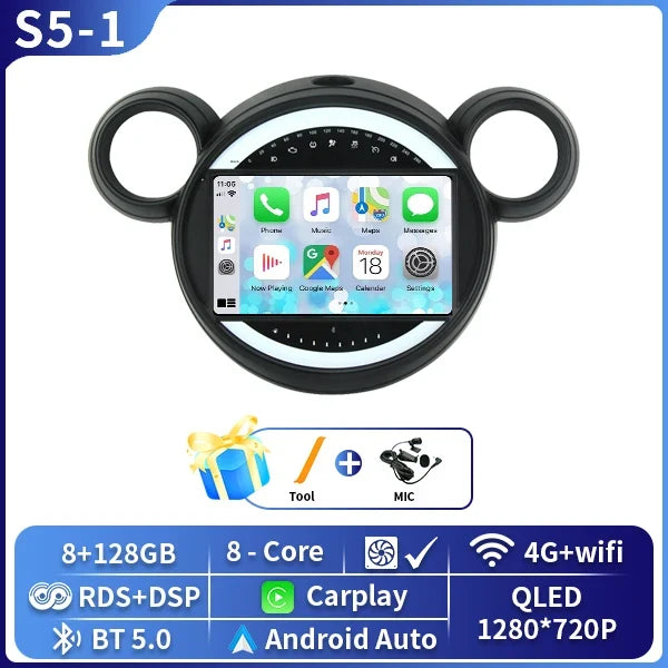 Autoradio CarPlay Mini Cooper R56 et Countryman R60 (2011-2014) – Écran QLED, GPS, DSP, vue 9