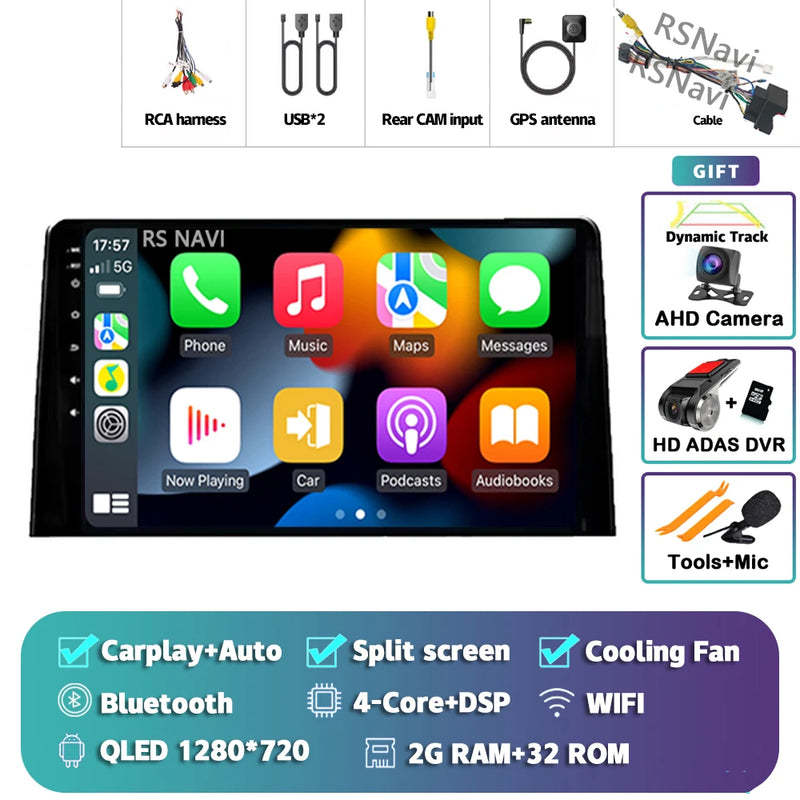 Autoradio CarPlay Citroën Berlingo, Peugeot Partner et Opel Combo (2019-2020) – Écran 9 pouces, Android 16, jusqu'à 16 Go + 512 Go, vue 34