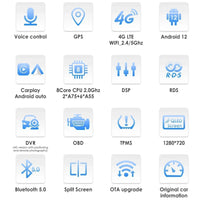 Autoradio CarPlay Renault Laguna 2 (2001-2007) – Écran 9 pouces, sans fil, vue 6