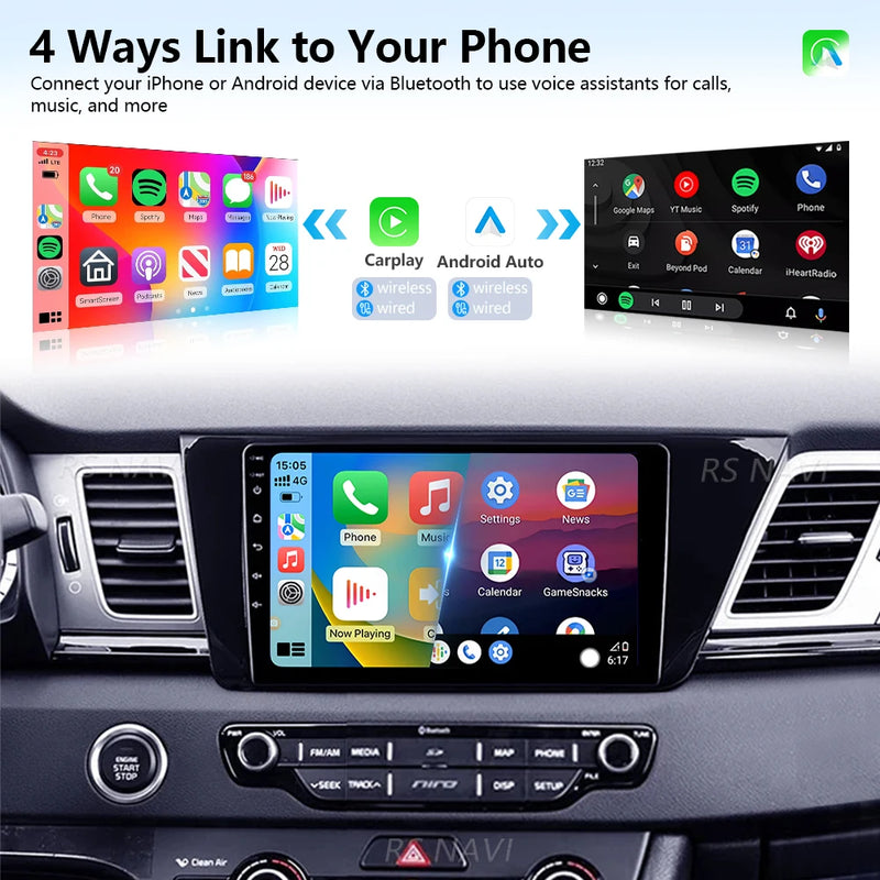 Autoradio CarPlay Kia Niro DE (2016-2019) – Écran 9 pouces, jusqu'à 16 Go + 256 Go, vue 3