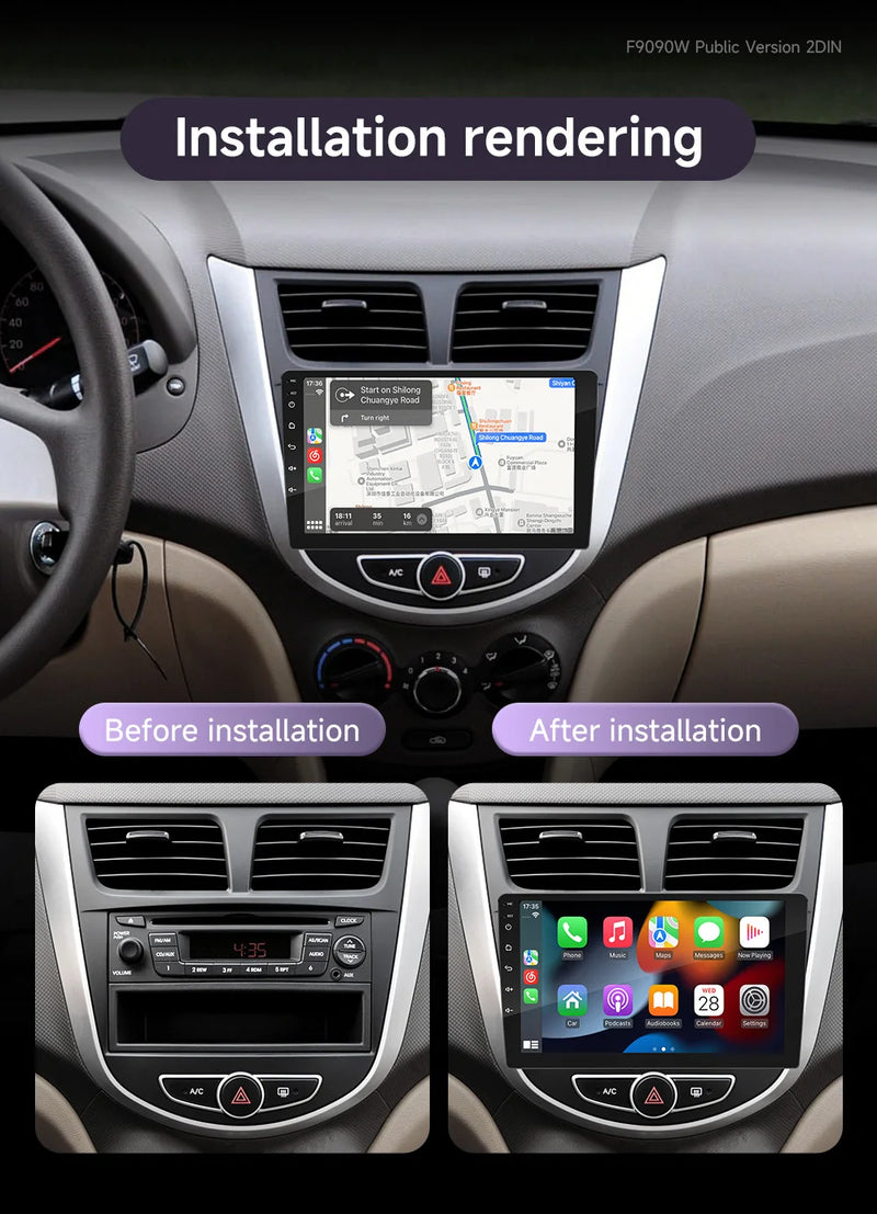 Autoradio CarPlay 2 DIN Universel – Écran 9 ou 10,1 Pouces, Filaire, Caméra en Option, vue 9