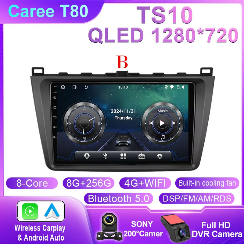 Autoradio CarPlay Mazda 6 GH (2008-2012) – Écran 9 pouces, jusqu'à 12 Go + 256 Go, vue 20