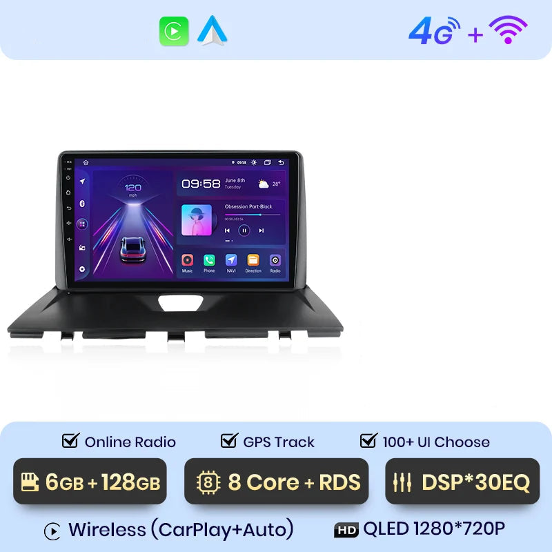 Autoradio Android Peugeot Expert 2007–2016 – Écran QLED 6 Go RAM / 128 Go