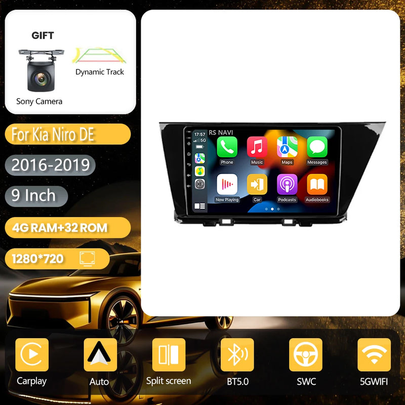 Autoradio CarPlay Kia Niro DE (2016-2019) – Écran 9 pouces, jusqu'à 16 Go + 256 Go, vue 16
