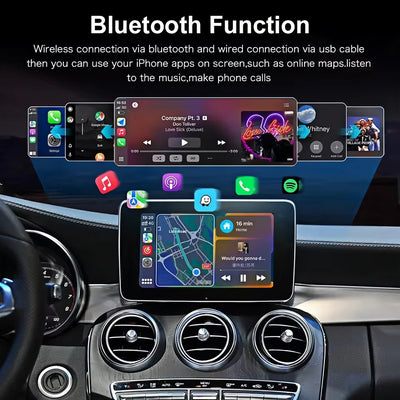 Android Auto Mercedes installé sur véhicule, vue de l'écran NTG