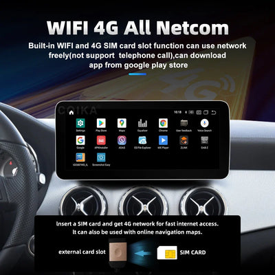 Autoradio Android 12,3'' pour Mercedes Classe A, CLA, GLA