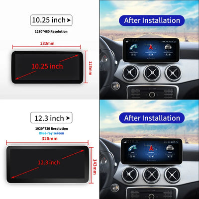 Autoradio Android 12,3'' pour Mercedes Classe A, CLA, GLA