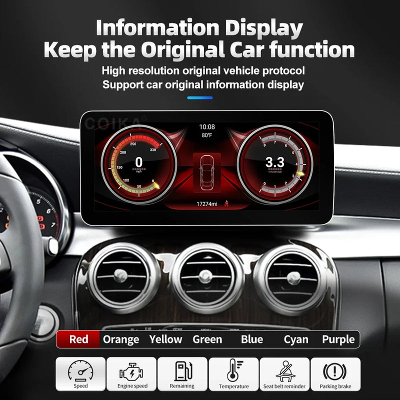 Autoradio CarPlay Mercedes Classe A W176, CLA C117, GLA X156 (2013-2018) – Écran 12,3 pouces, 4G, vue 5