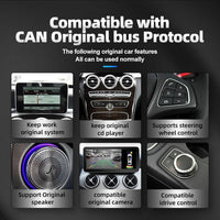 Autoradio CarPlay Mercedes Classe A W176, CLA C117, GLA X156 (2013-2018) – Écran 12,3 pouces, 4G, vue 6