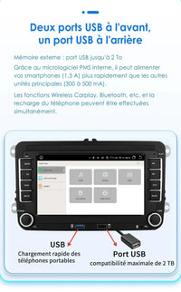 Autoradio CarPlay Volkswagen Passat B6 B7 CC (2005-2013) – Écran 7 pouces, Android 10, vue 7