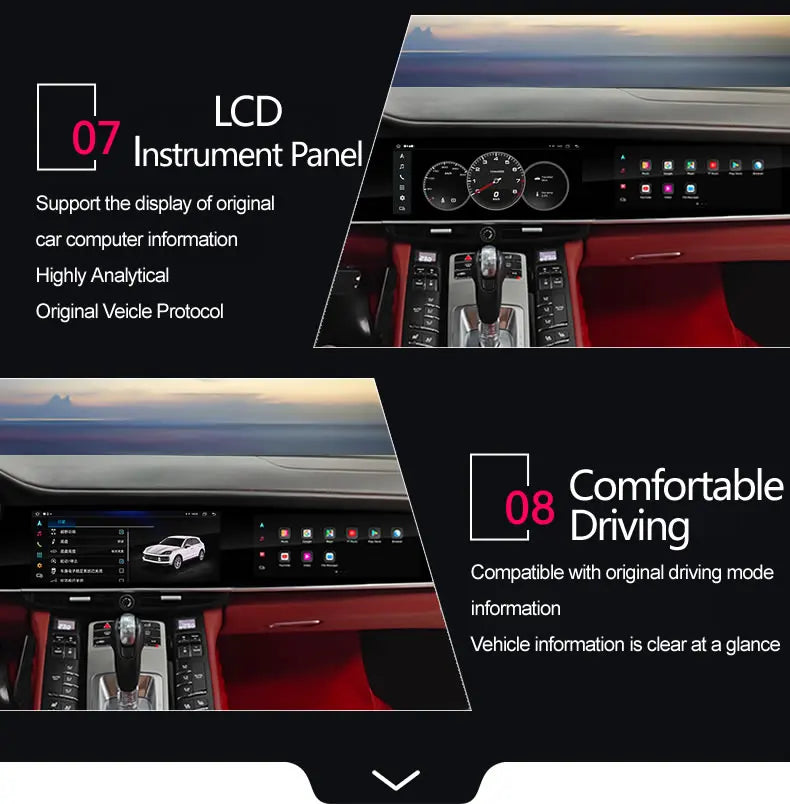 Porsche Panamera 970 Autoradio Android Double Écran Tactile